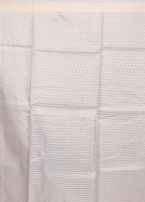 Grey Cotton Saree With Blouse Piece