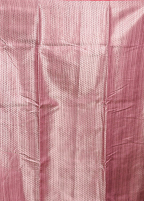 Purple Kora Silk Saree With Blouse Piece