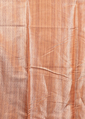 Brown Kora Silk Saree With Blouse Piece