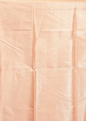 Pink Kora Silk Saree With Blouse Piece