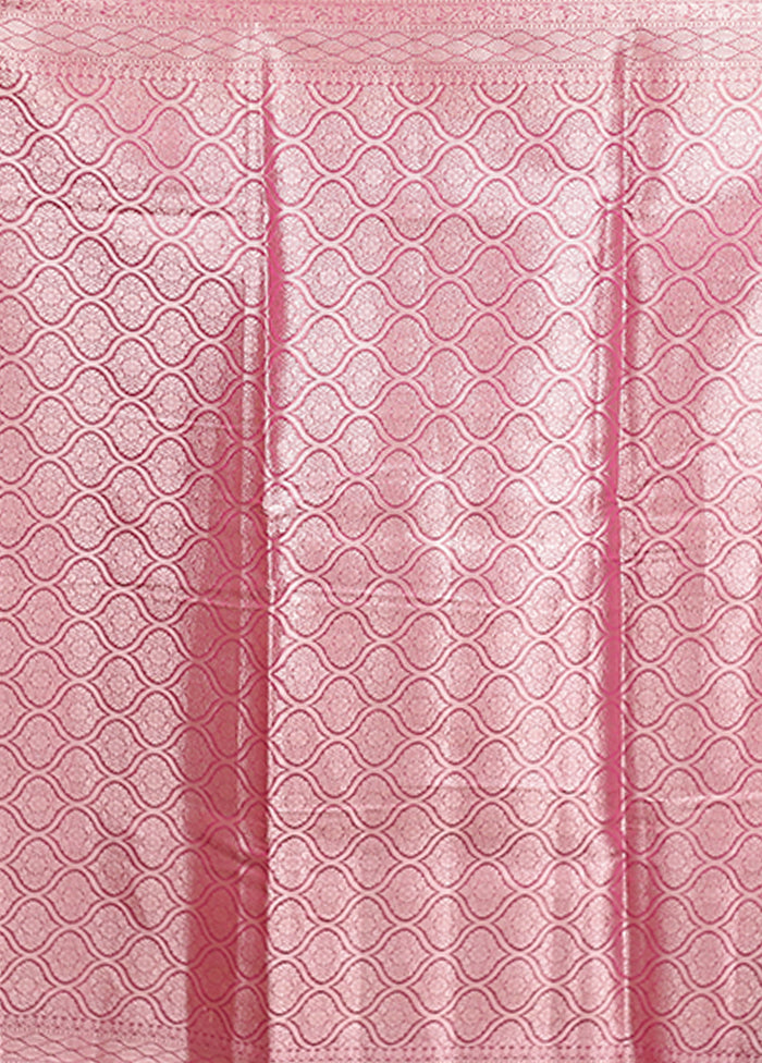 Purple Kora Silk Saree With Blouse Piece