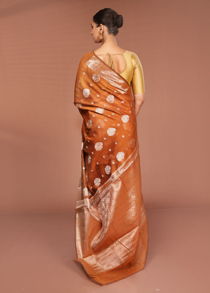 Yellow Kora Silk Saree With Blouse Piece