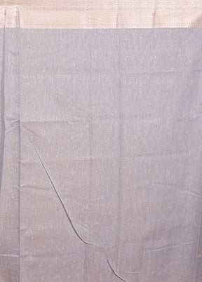 Grey Kora Silk Saree With Blouse Piece
