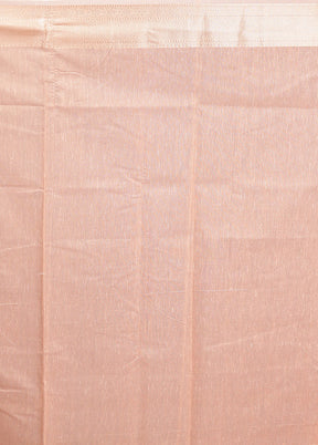 Pink Kora Silk Saree With Blouse Piece