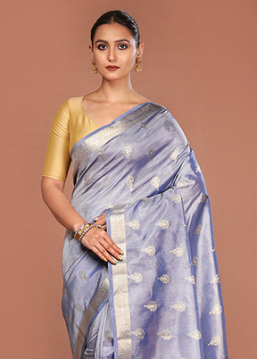 Green Tissue Silk Saree With Blouse Piece