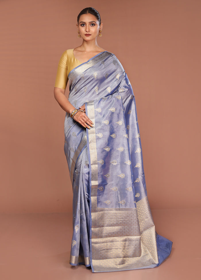 Green Tissue Silk Saree With Blouse Piece