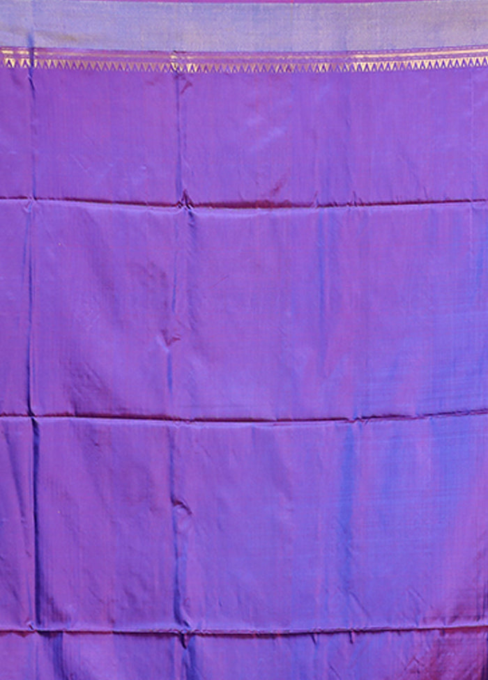 Cream Handloom Kalakshetra Pure Silk Saree With Blouse Piece