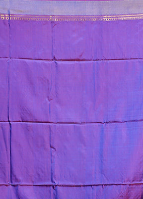 Cream Handloom Kalakshetra Pure Silk Saree With Blouse Piece