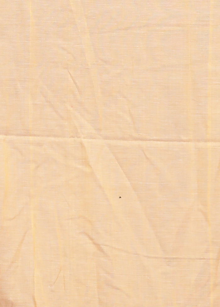 Cream Matka Silk Saree With Blouse Piece