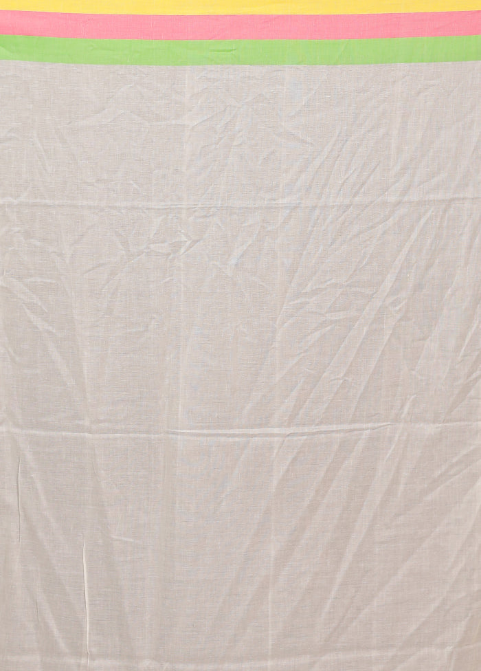 White Matka Silk Saree Without Blouse Piece