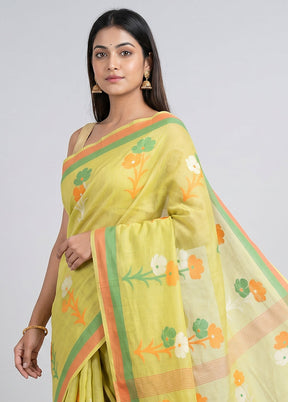 Green Matka Silk Saree With Blouse Piece