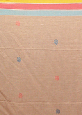 Cream Matka Silk Saree With Blouse Piece