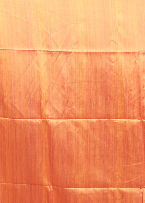 Yellow Tussar Silk Saree With Blouse Piece