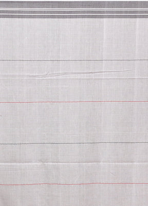 White Matka Silk Saree With Blouse Piece