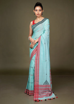 Green Matka Silk Saree With Blouse Piece