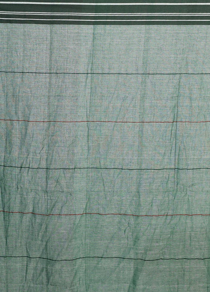 Green Matka Silk Saree Without Blouse Piece