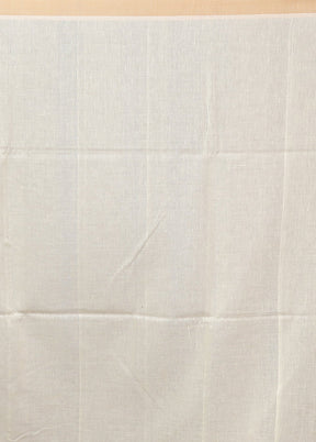 Cream Matka Silk Saree With Blouse Piece