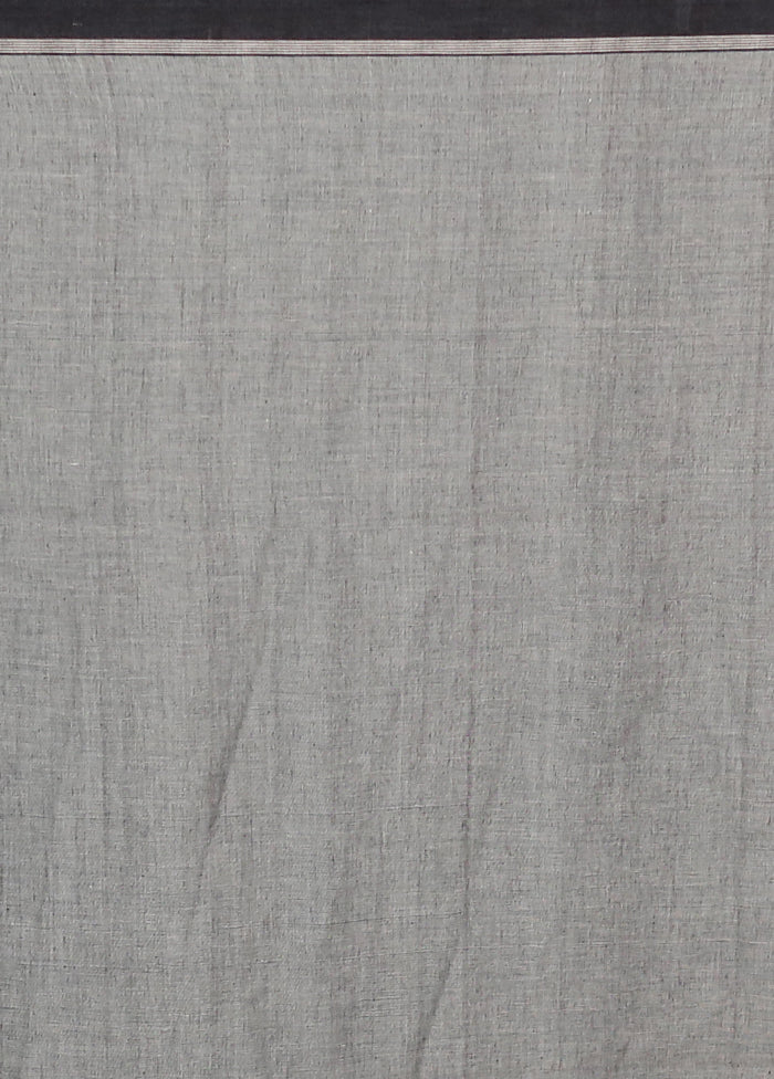 Grey Matka Silk Saree Without Blouse Piece