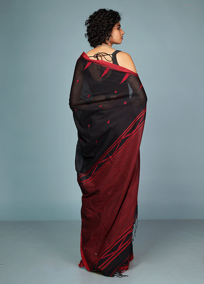 Maroon Matka Silk Saree With Blouse Piece