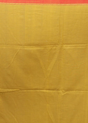 Yellow Matka Silk Saree With Blouse Piece
