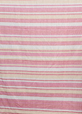 Pink Cotton Saree With Blouse Piece