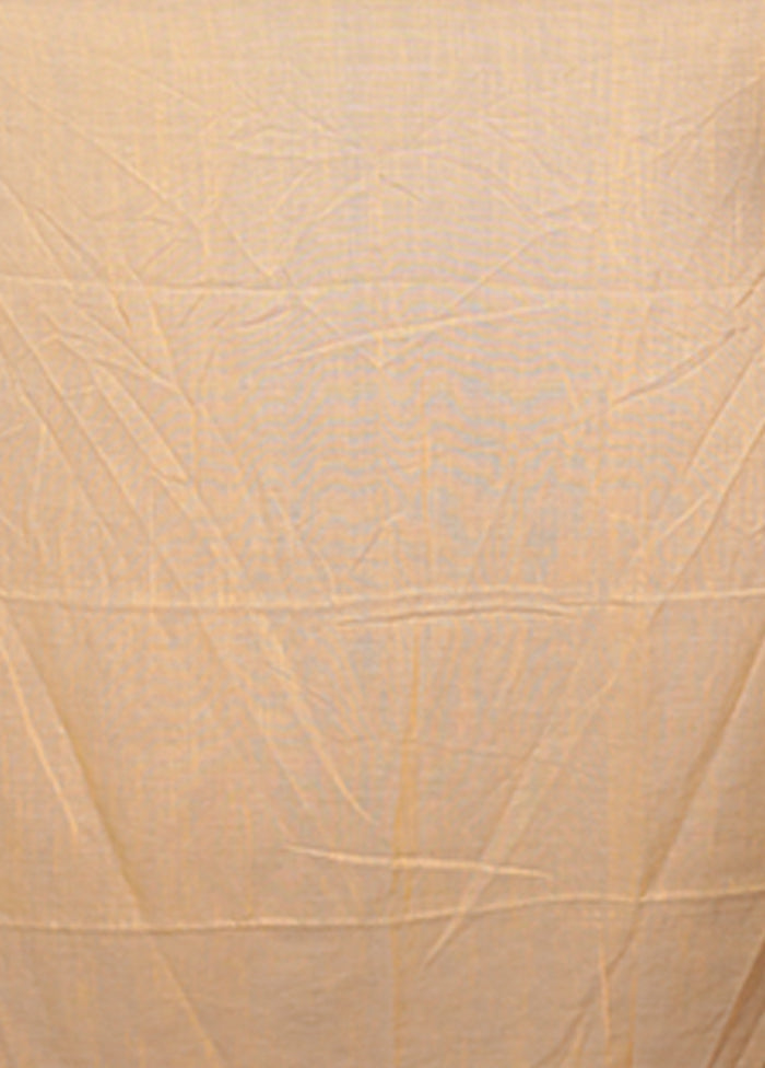 Yellow Cotton Saree With Blouse Piece