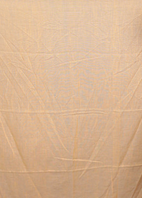 Yellow Cotton Saree With Blouse Piece