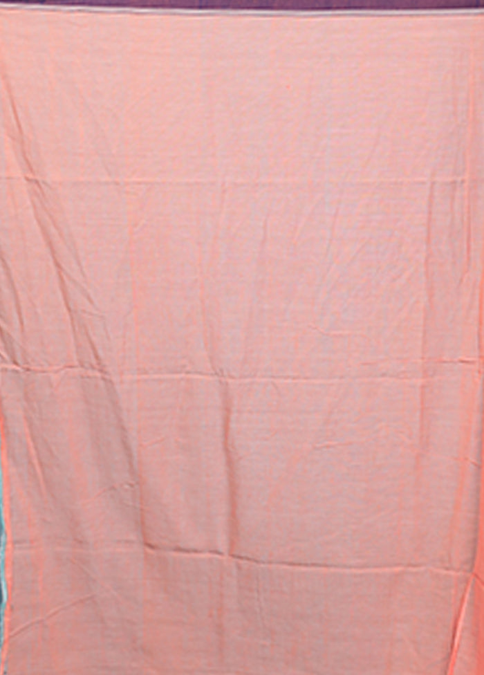 Rust Pure Cotton Saree With Blouse Piece