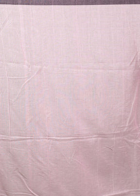Pink Pure Cotton Saree With Blouse Piece