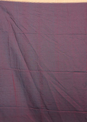 Maroon Pure Cotton Saree With Blouse Piece