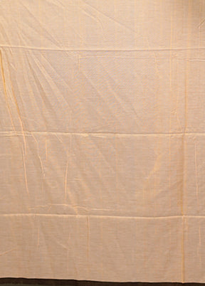 Peach Pure Cotton Saree With Blouse Piece