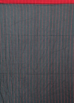 Black Matka Silk Saree With Blouse Piece