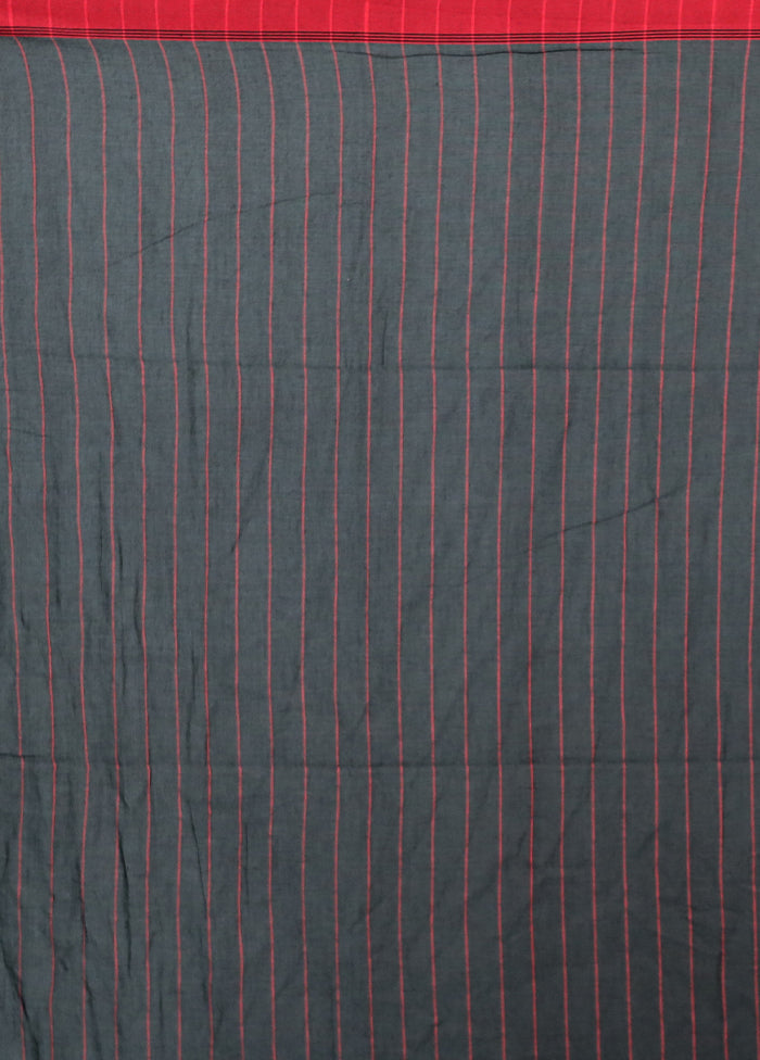 Black Matka Silk Saree With Blouse Piece