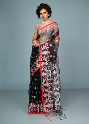 Black Organza Saree With Blouse Piece