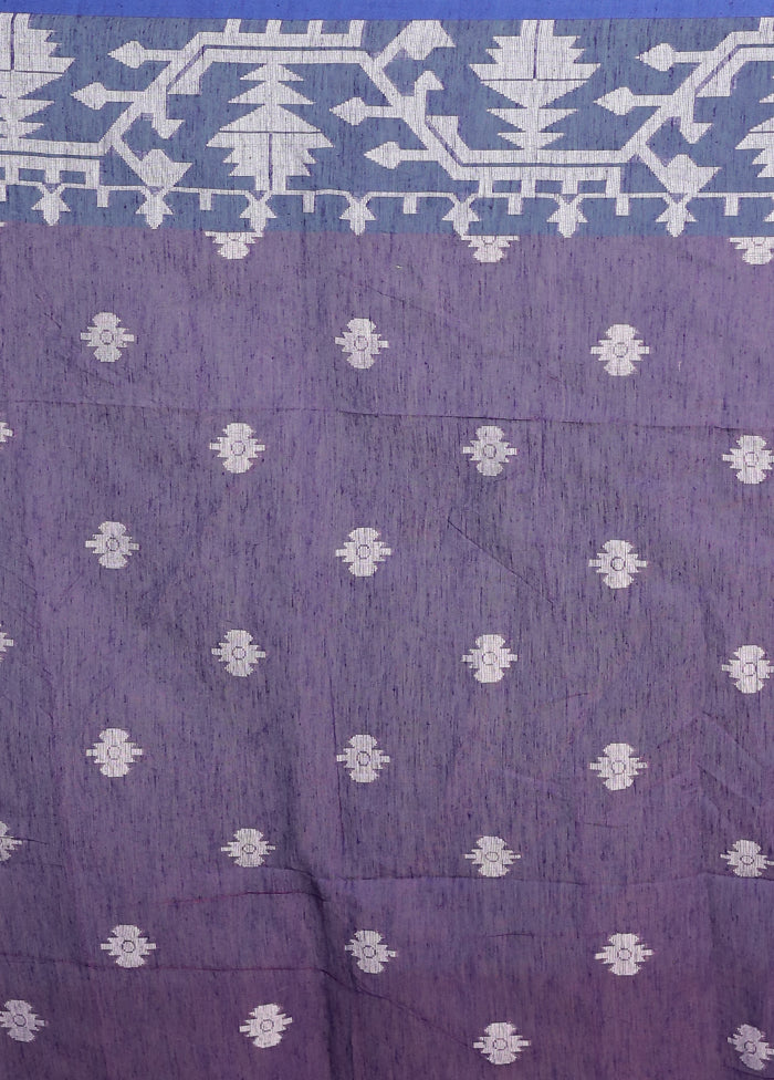 Purple Organza Saree Without Blouse Piece
