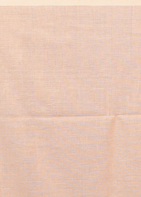 Peach Matka Silk Saree With Blouse Piece