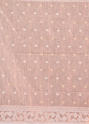Pink Matka Silk Saree With Blouse Piece