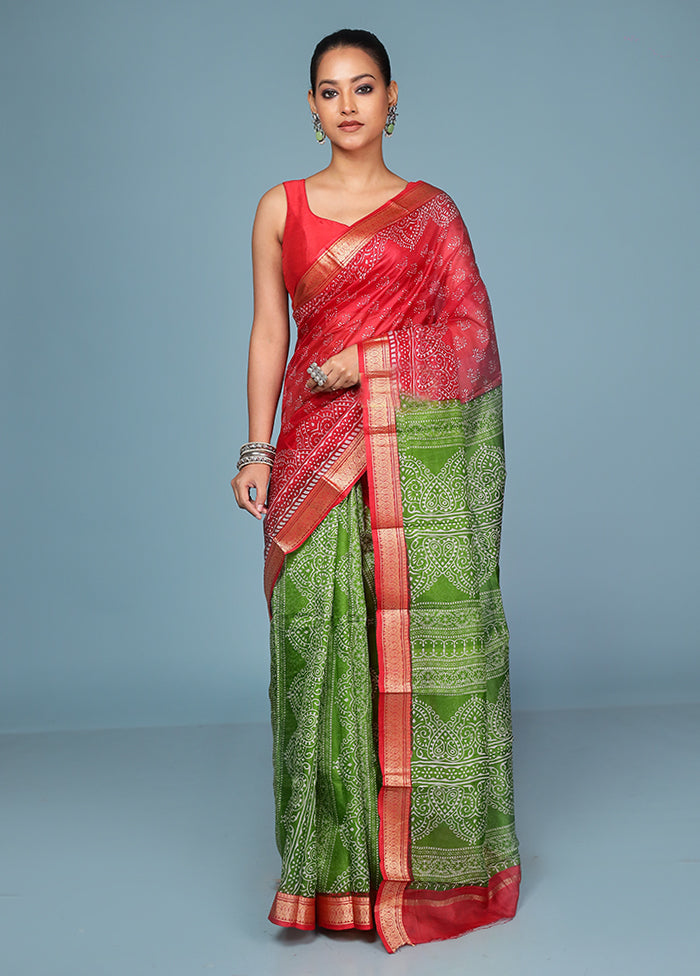 Maroon Printed Pure Silk Saree Without Blouse Piece