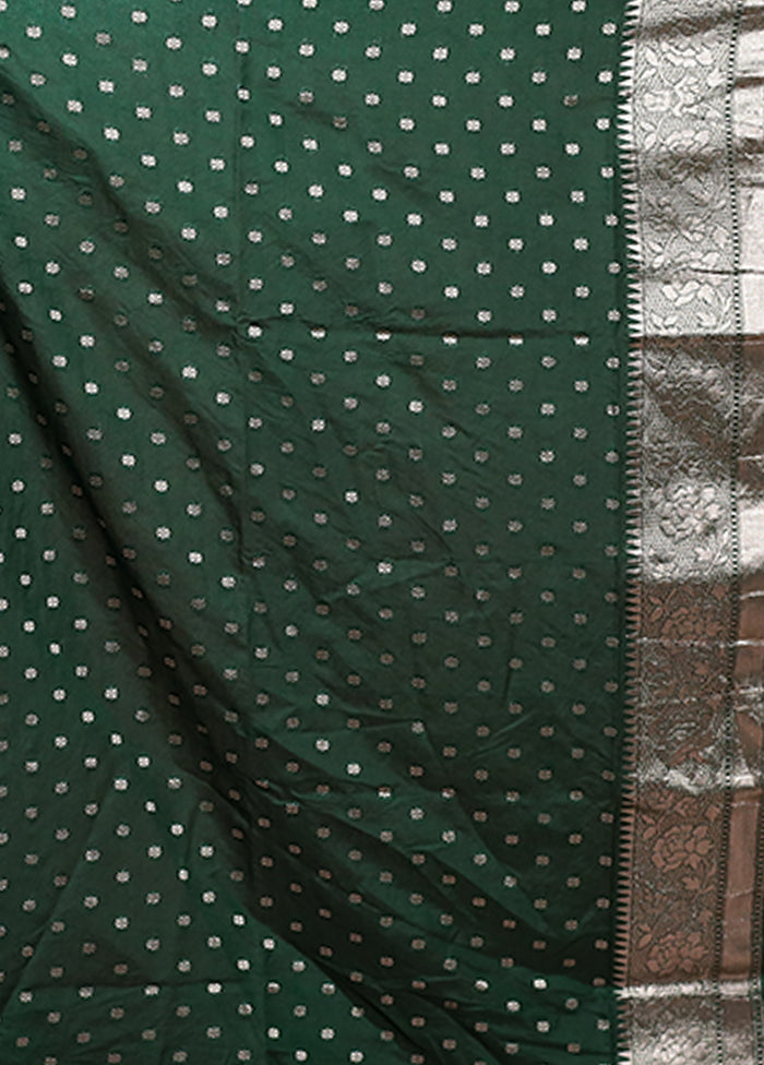 Blue Dupion Silk Saree With Blouse Piece