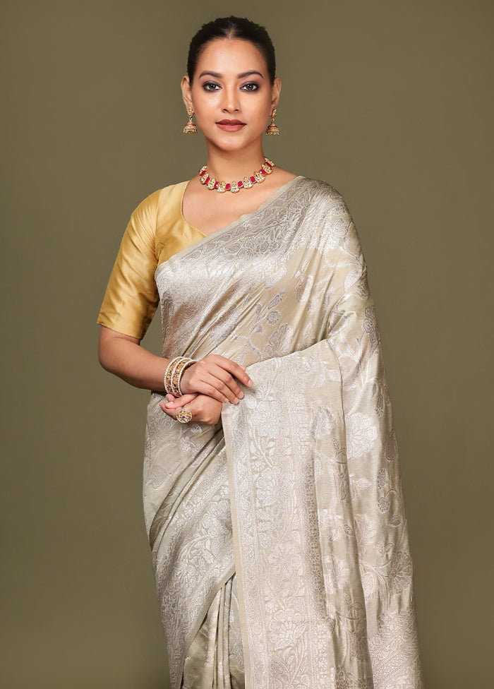Green Dupion Silk Saree With Blouse Piece