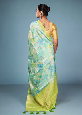 Multicolor Dupion Silk Saree With Blouse Piece