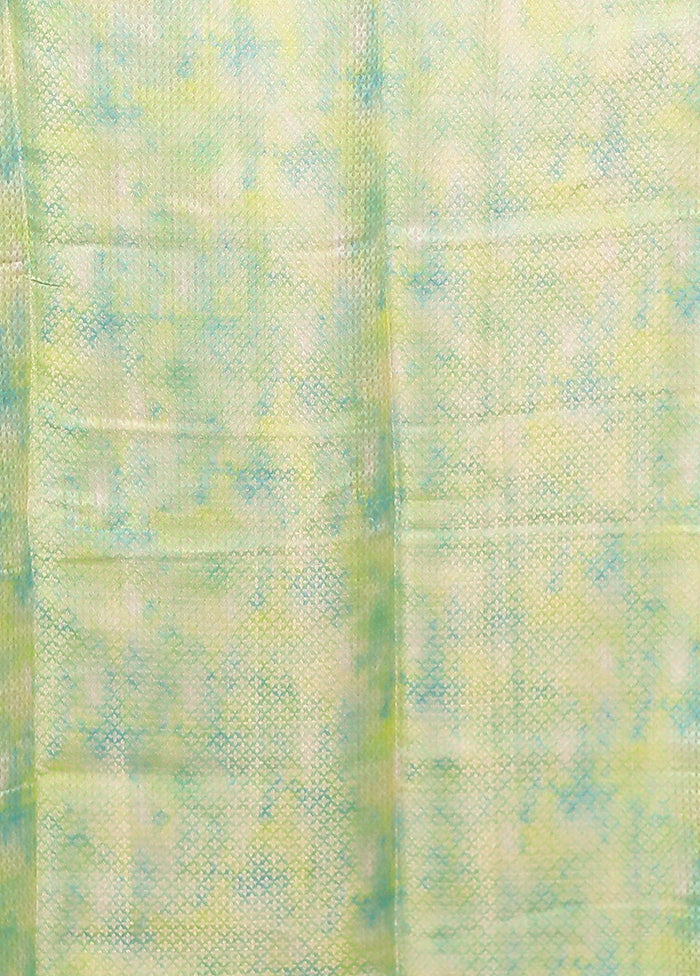 Multicolor Dupion Silk Saree With Blouse Piece