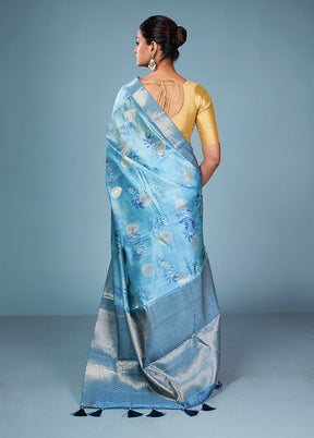 Multicolor Dupion Silk Saree With Blouse Piece