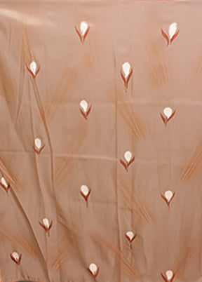 Peach Organza Saree With Blouse Piece