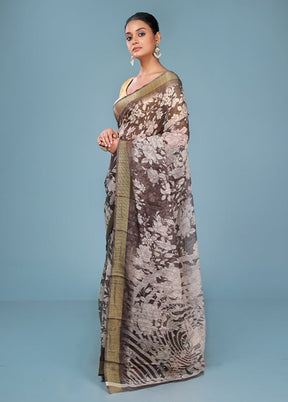 Multicolor Chiffon Silk Saree With Blouse Piece