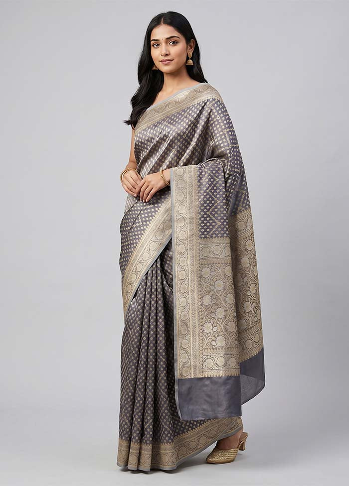 Purple Tissue Silk Saree With Blouse Piece