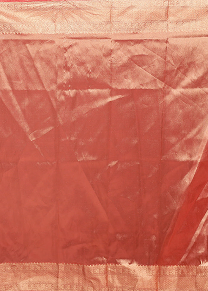 Pink Tissue Silk Saree With Blouse Piece
