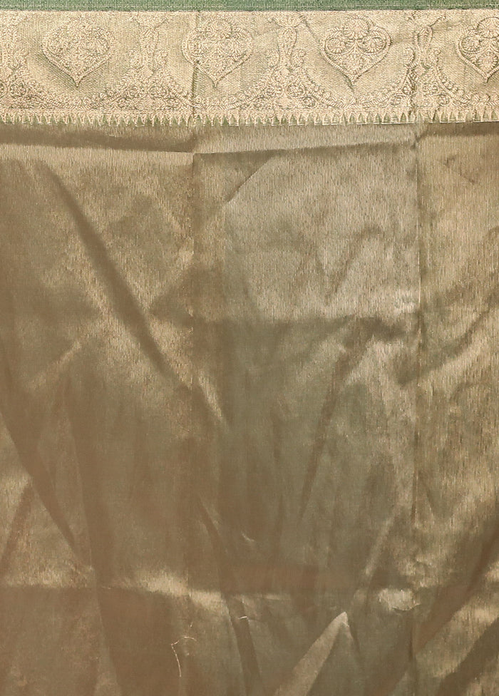 Gold Tissue Silk Saree With Blouse Piece