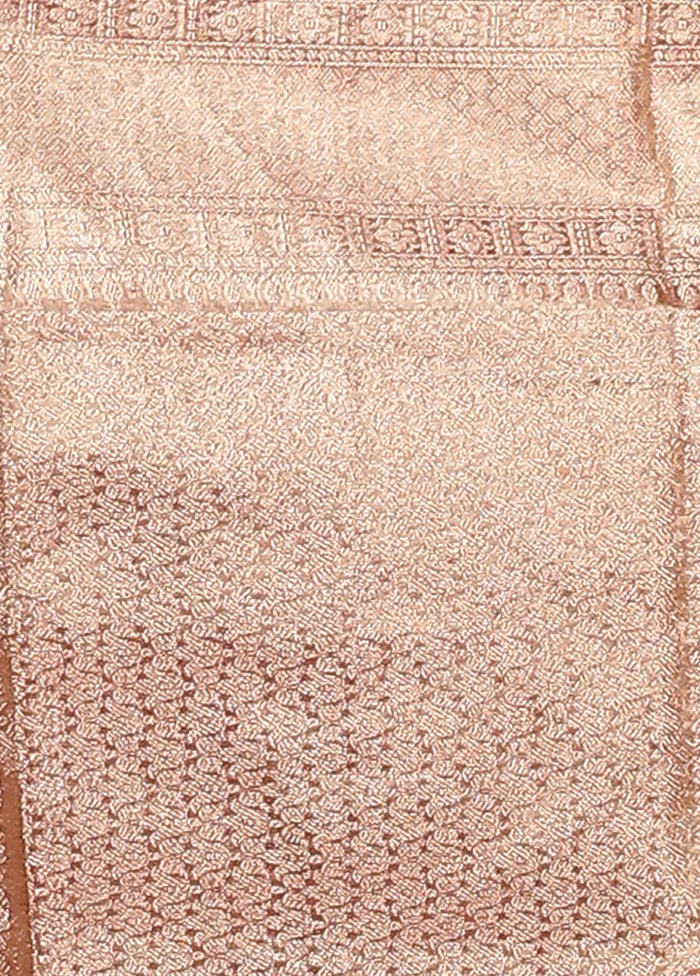 Maroon Tissue Silk Saree With Blouse Piece
