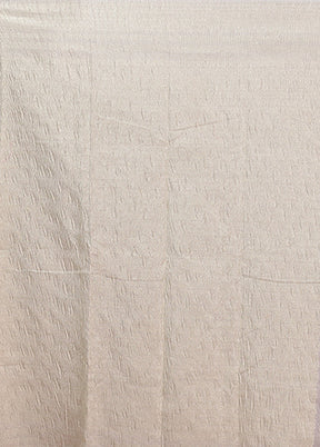 White Tissue Silk Saree With Blouse Piece